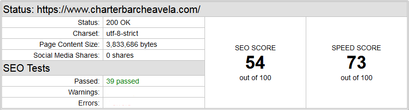 Seo Score Orzawaysail.it